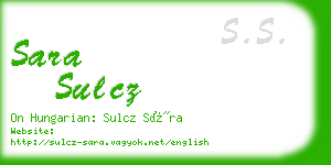 sara sulcz business card